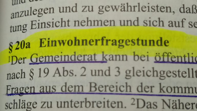 Einwohner*innenfragestunde: Sprachrohr für Bürgerinnen und Bürger